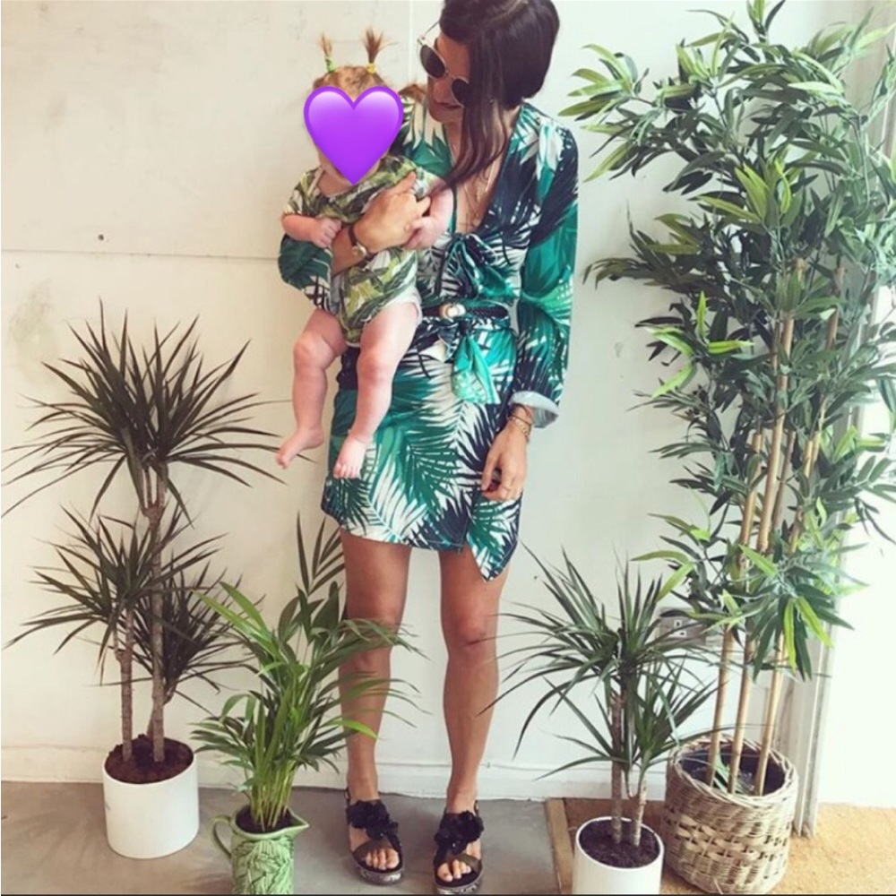 Never Fully Dressed Tropical wrap skirt and top set
